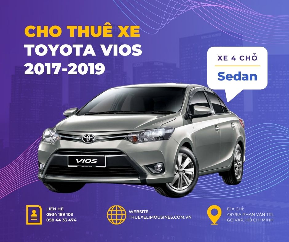 Cho thuê xe Toyota Vios 2017-2019 giá rẻ