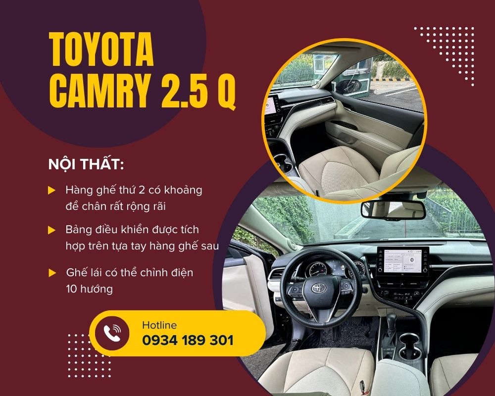 Nội thất Toyota Camry 2.5 Q