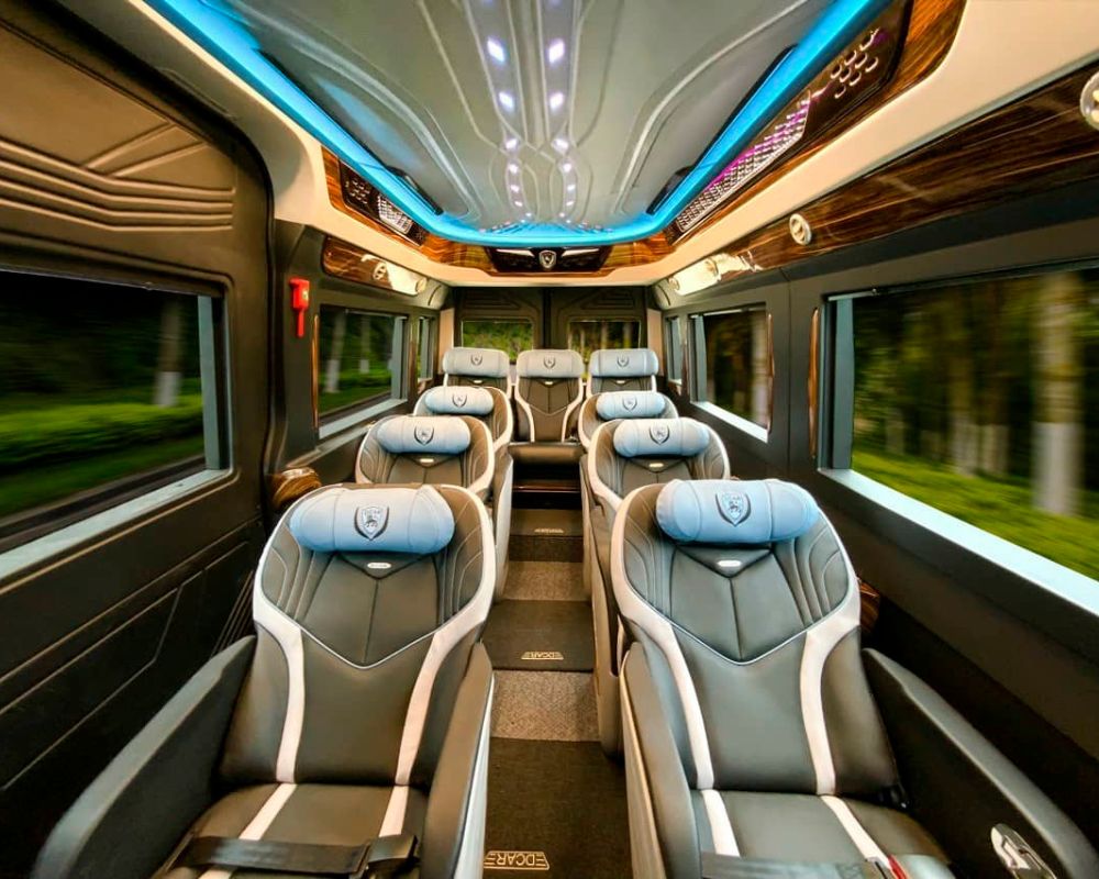Limousine 12 chỗ có nội thất sang trọng, đẳng cấp