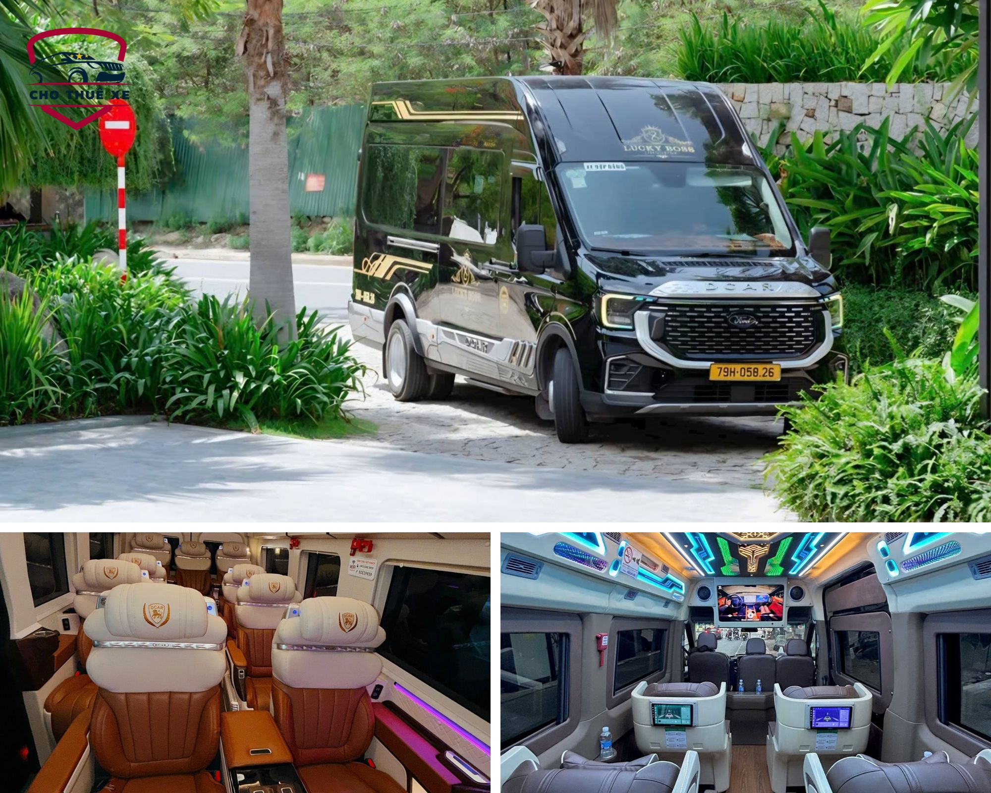 Xe limousine 9 chỗ cao cấp nội thất da sang trọng