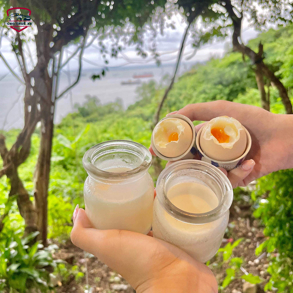 Trứng lòng đào, yaourt muối