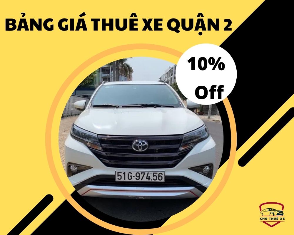Cập nhật giá thuê xe quận 2