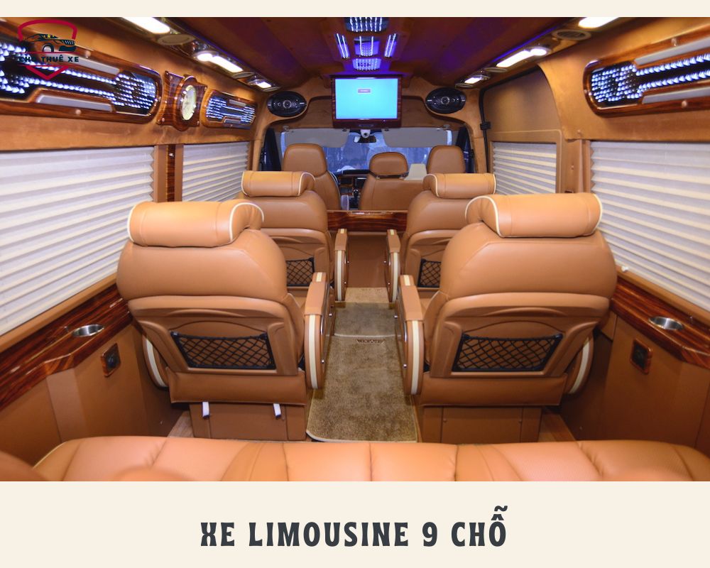Trang thiết bị hiện đại của xe Limousine 9 chỗ