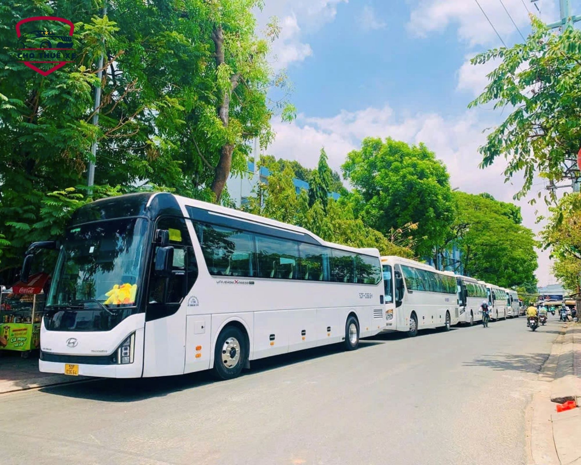 Dàn xe 45 chỗ phục vụ đối tác tổ chức tour Đà Lạt