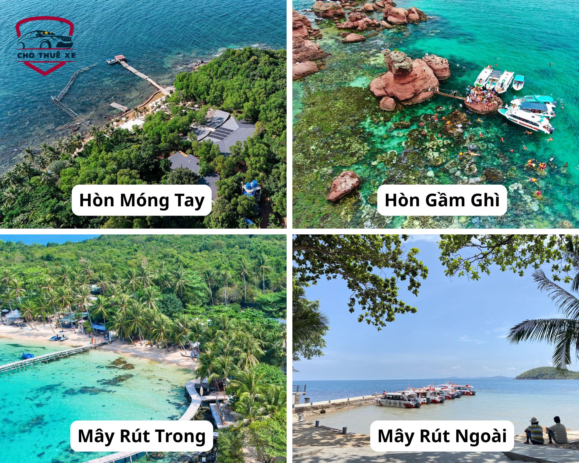 Toàn cảnh 4 đảo Phú Quốc với nước biển xanh ngọc, bãi cát trắng và thảm rừng xanh ở quần đảo An Thới