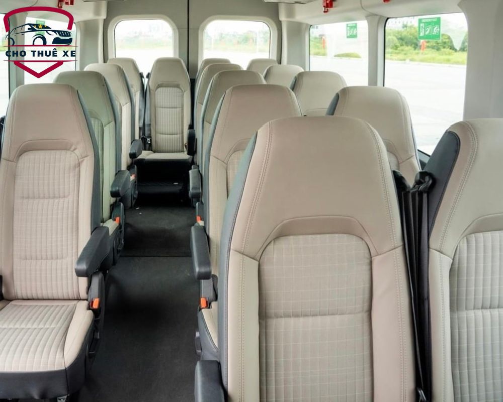 Sơ đồ chỗ ngồi xe 16 chỗ Ford Transit đời mới