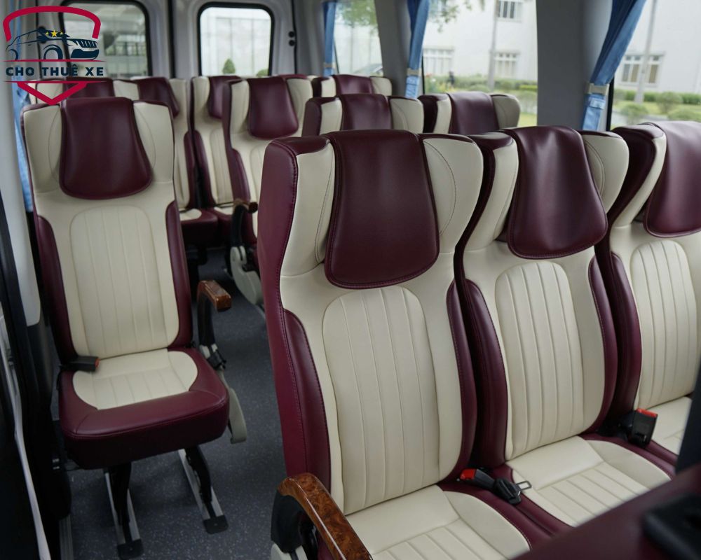 Sơ đồ chỗ ngồi của xe 16 chỗ Iveco
