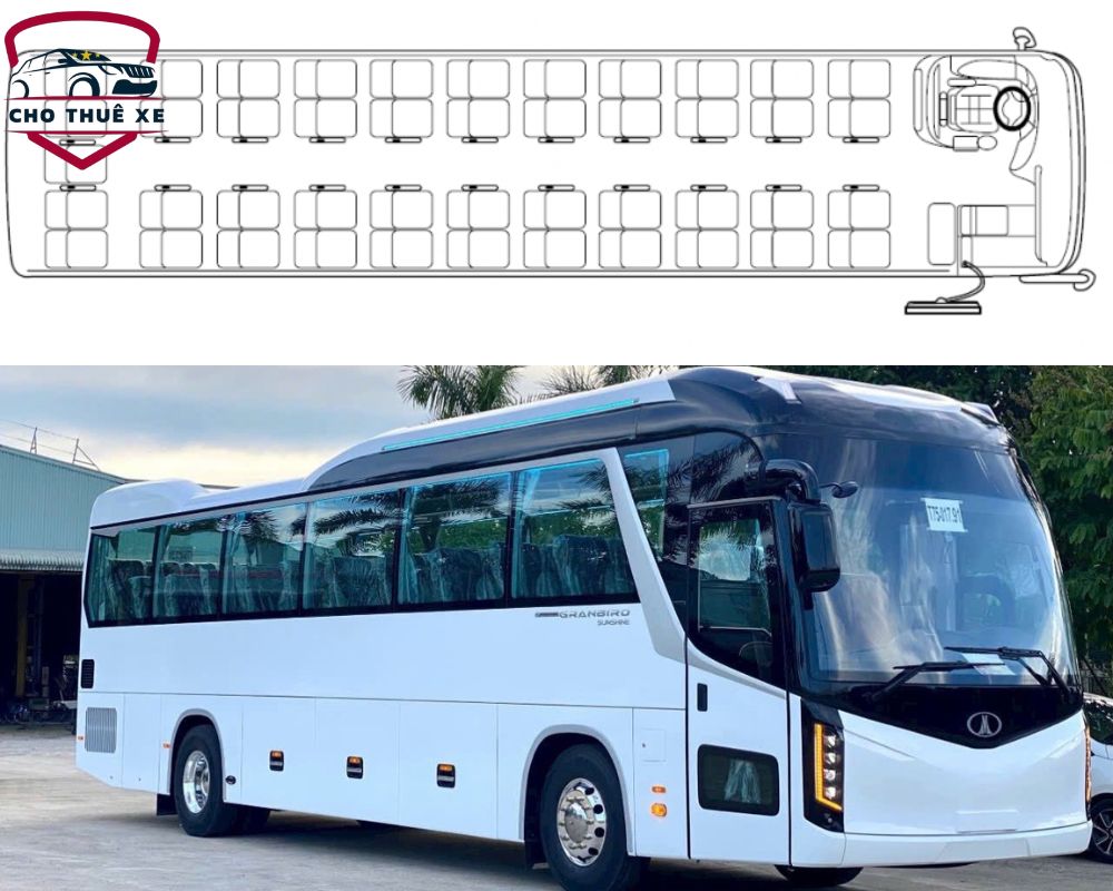 Sơ đồ xe du lịch 45 chỗ của dòng KIA Granbird