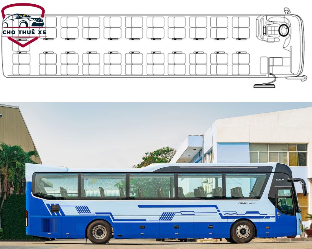 Sơ đồ chỗ ngồi xe 45 của dòng Samco Wenda