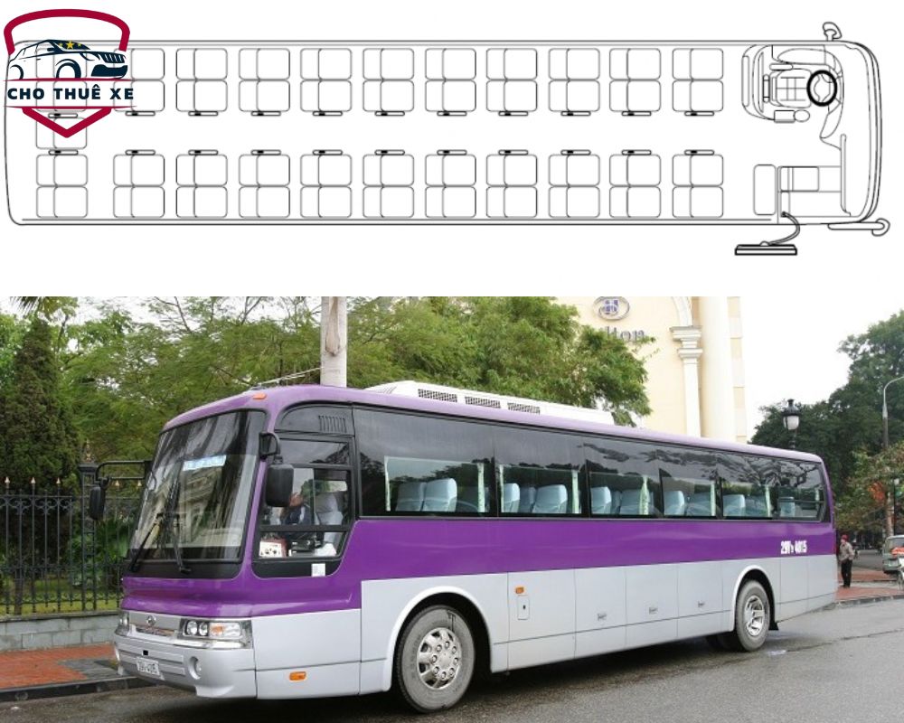 Sơ đồ chỗ ngồi xe 45 của dòng Hyundai Space