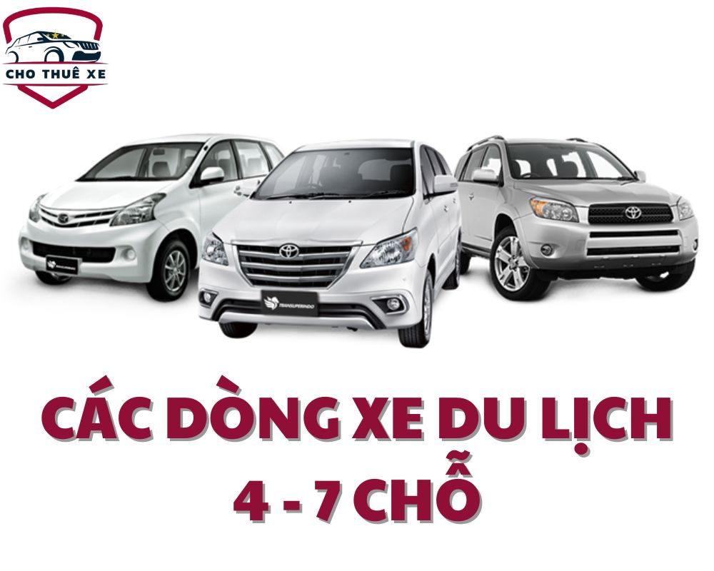 Các dòng xe du lịch 4 - 7 chỗ