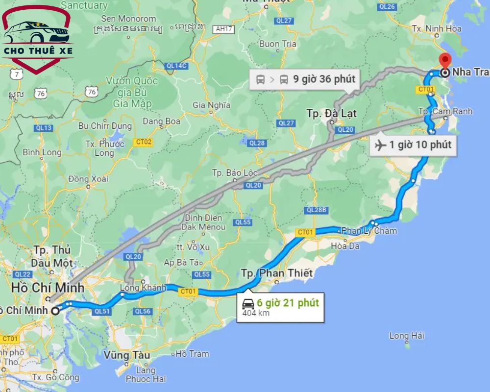 Từ Sài Gòn ra Nha Trang có nhiều tuyến đường di chuyển với các phương tiện khác nhau
