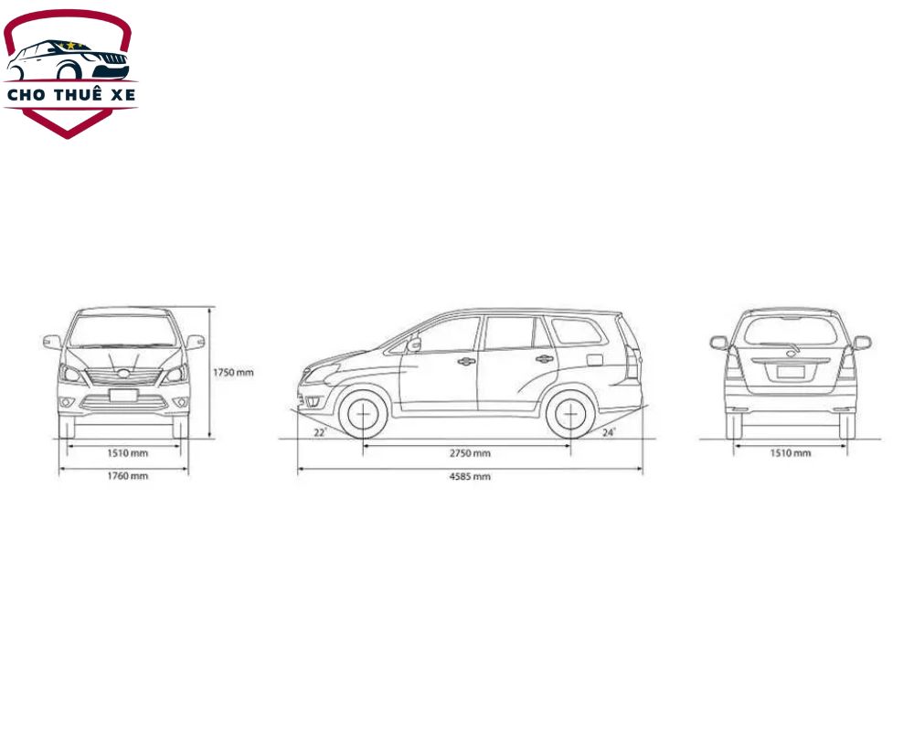 Một vài thông số kích thước của xe 7 chỗ