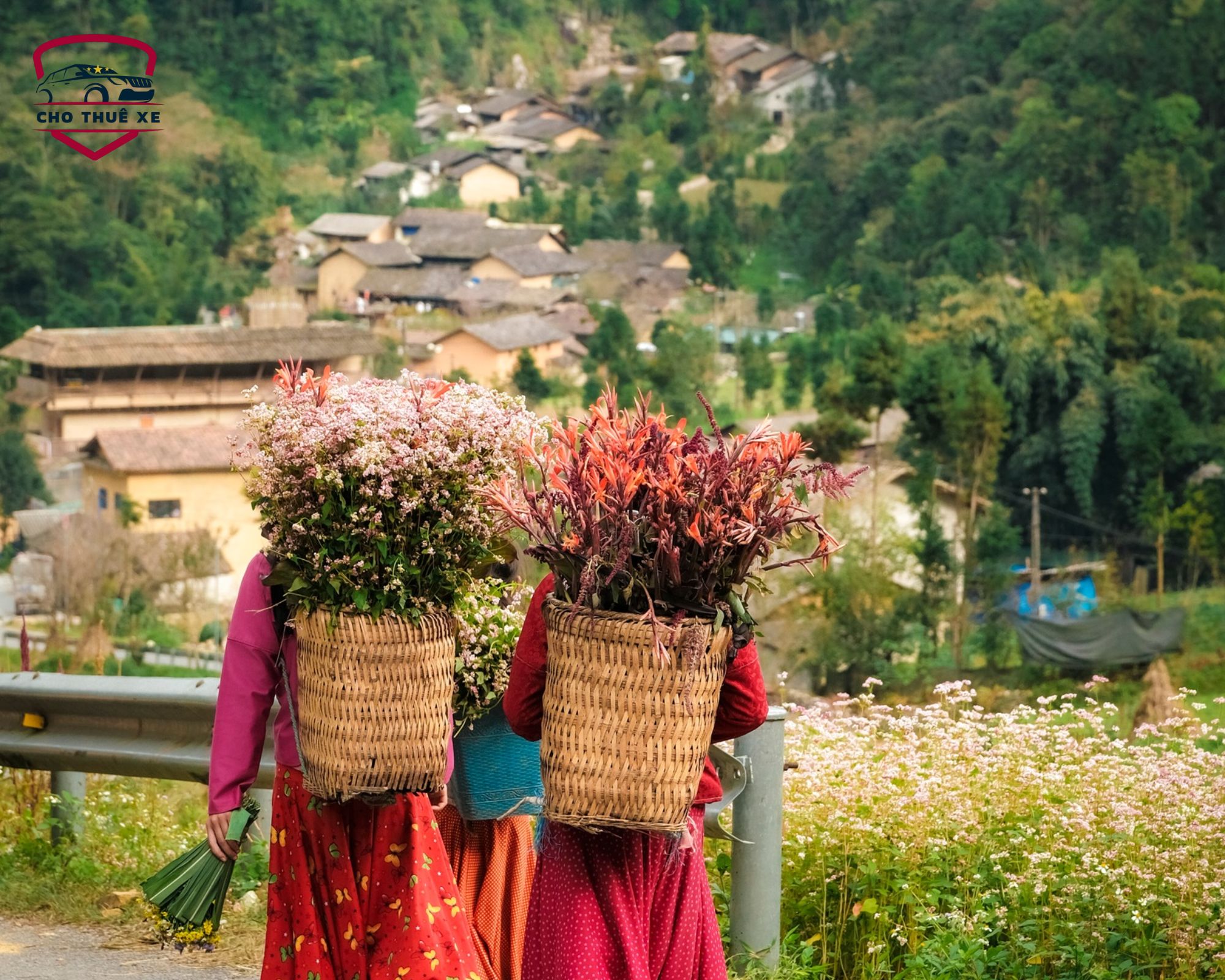 Cảnh quan núi đồi và cuộc sống bản làng ở Hà Giang, Việt Nam