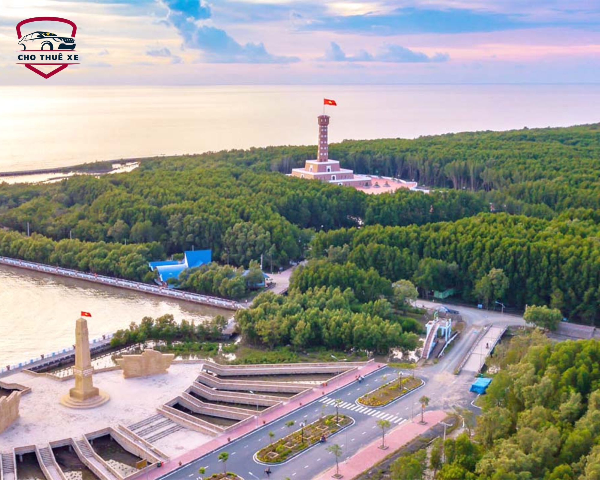 Khung cảnh Mũi Cà Mau tuyệt đẹp dành cho khách thuê xe đi Cà Mau