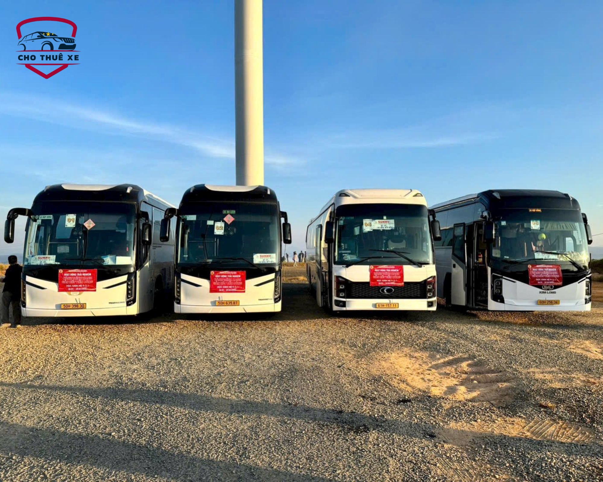 Hình ảnh dàn xe 45 chỗ chuyên cho thuê xe đi Củ Chi giá tốt