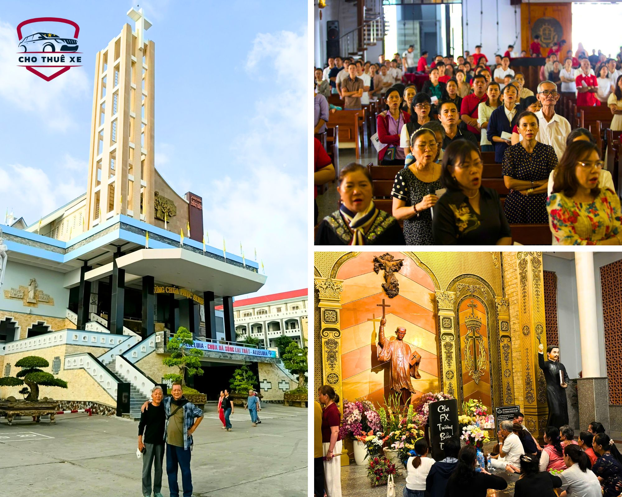 Kiến trúc hiện đại với tòa tháp cao vút tại Trung tâm hành hương Thánh đường Tắc Sậy Cha Diệp