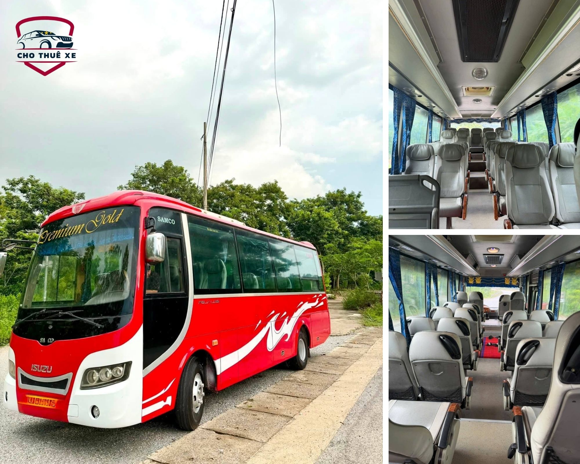 Không gian nội thất và ngoại thất sang trọng của dòng Samco Felix trong dịch vụ cho thuê xe 29 chỗ Đà Lạt